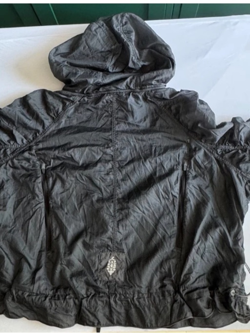 FP Movement Sheer Bliss Windbreaker Jacket Dark Shadow Women's S & M Free People